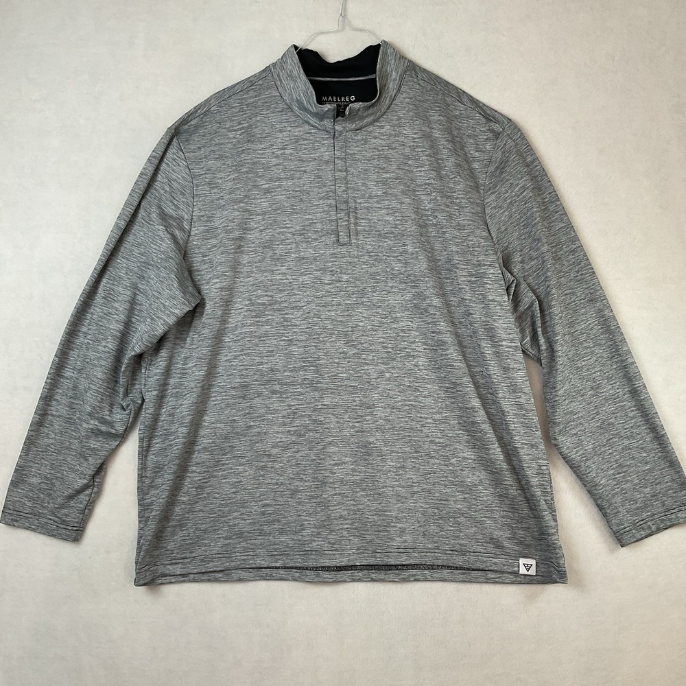 Maelreg 1/4 Zip Performance Pullover Mens 3XL Black Long Sleeve Fleece Golf